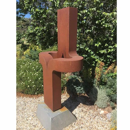 Detachment-240x115cm MILD-STEEL-CORTEN-[Corten,Outdoor]-Chris-Flenley-sculpture-abstract-australian-art-garden-sculptor