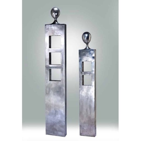 Squared-Up-and-Squared-Away--157x24x8cm-SAND CAST ALUMINIUM [Stainless-steel,Outdoor,free-standing]--Nicole-Allen-Sculpture-Australian-Artist