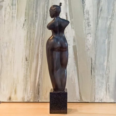 BRONZE-MARBLE-BASE-[Bronze,Table-top,Figurative]-Libucha-Zygmunt-australian-sculpture-female-form