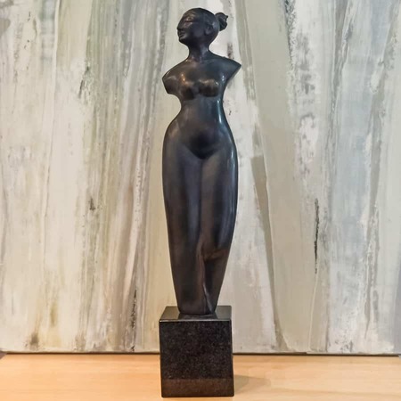 BRONZE-MARBLE-BASE-[Bronze,Table-top,Figurative]-Libucha-Zygmunt-australian-sculpture-female-form