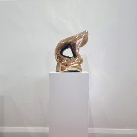 polished bronze desktop sculpture