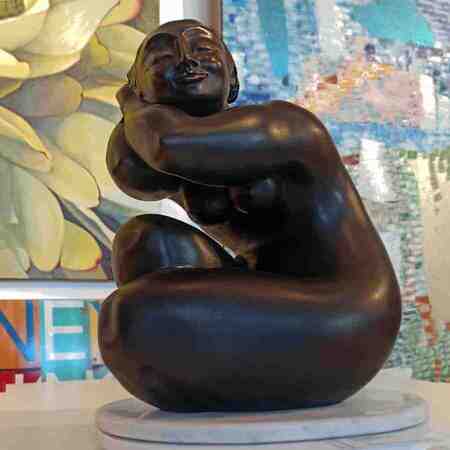 bronze female figurative sculpture