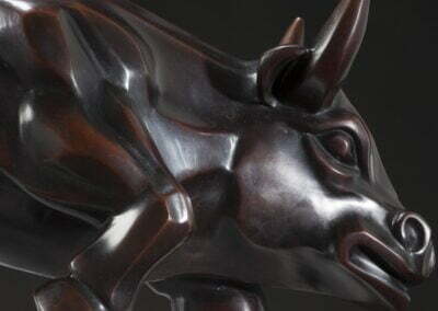 Bronze sculpture Patina - Black over Red