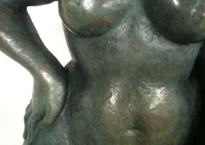 Bronze sculpture Patina - Green over brown