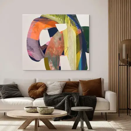 Original abstract colourful canvas art - Alison Mooney, Australian Artist