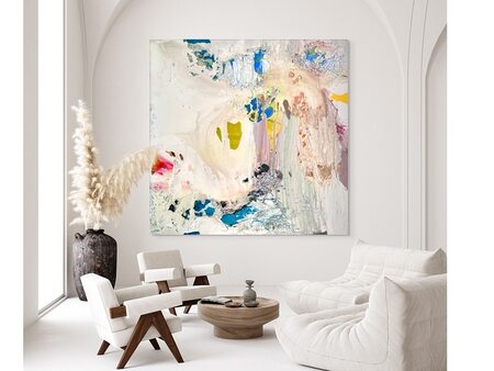 large square art original painting whitelarge square art original painting white