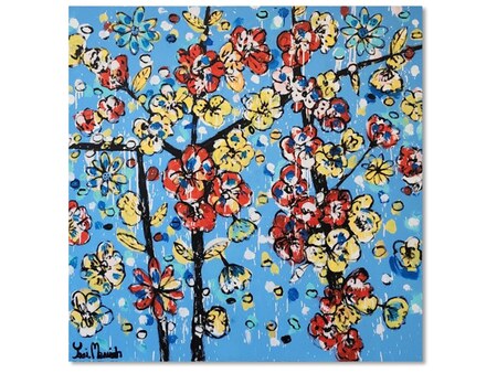 Blossoms, 150x150cm - Original Canvas Painting (Yosi Messiah)